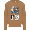 Dogs Have Owners Cats Have Staff Funny Mens Sweatshirt Jumper Caramel Latte