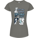 Dogs Have Owners Cats Have Staff Funny Womens Petite Cut T-Shirt Charcoal