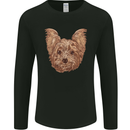 Dogs Smiling Yorkshire Terrier Mens Long Sleeve T-Shirt Black
