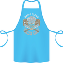 Don't Mess With the Chef Cooking Skull Cotton Apron 100% Organic Turquoise
