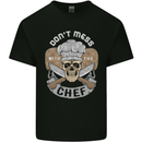 Don't Mess With the Chef Cooking Skull Mens Cotton T-Shirt Tee Top Black