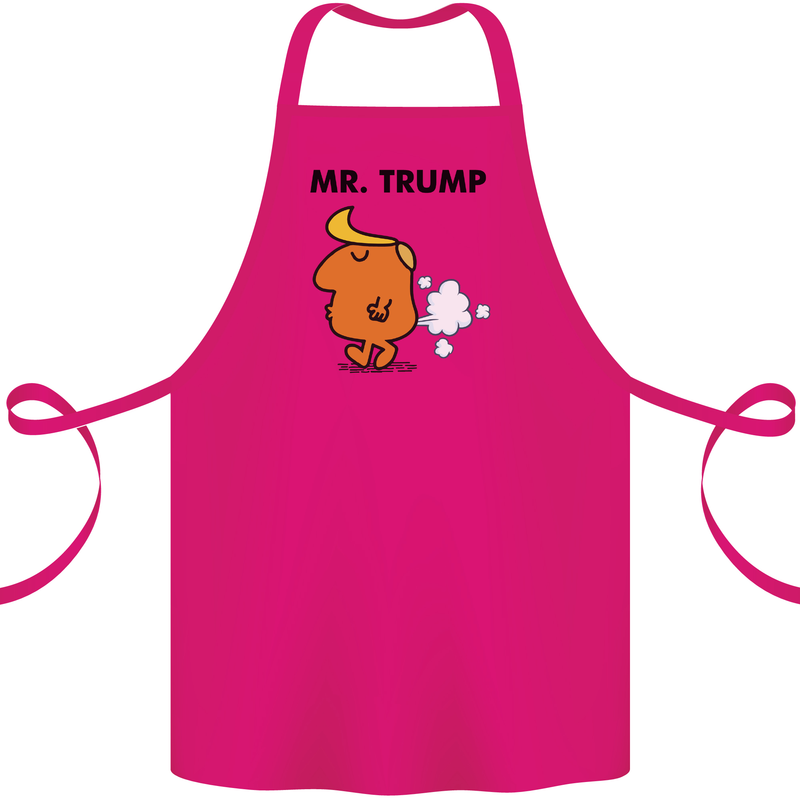 Donald Trump Fart Farting Flatulence Funny Cotton Apron 100% Organic Pink