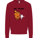 Donald Trump Fart Farting Flatulence Funny Kids Sweatshirt Jumper Red