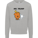 Donald Trump Fart Farting Flatulence Funny Kids Sweatshirt Jumper Sports Grey