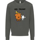 Donald Trump Fart Farting Flatulence Funny Kids Sweatshirt Jumper Storm Grey