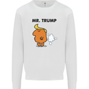 Donald Trump Fart Farting Flatulence Funny Kids Sweatshirt Jumper White