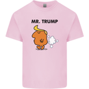 Donald Trump Fart Farting Flatulence Funny Kids T-Shirt Childrens Light Pink