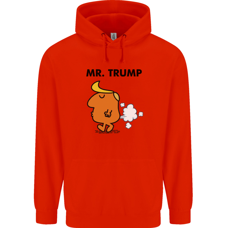 Donald Trump Fart Farting Flatulence Funny Mens 80% Cotton Hoodie Bright Red