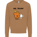 Donald Trump Fart Farting Flatulence Funny Mens Sweatshirt Jumper Caramel Latte