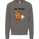 Donald Trump Fart Farting Flatulence Funny Mens Sweatshirt Jumper Charcoal