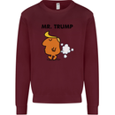 Donald Trump Fart Farting Flatulence Funny Mens Sweatshirt Jumper Maroon