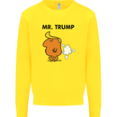 Donald Trump Fart Farting Flatulence Funny Mens Sweatshirt Jumper Yellow