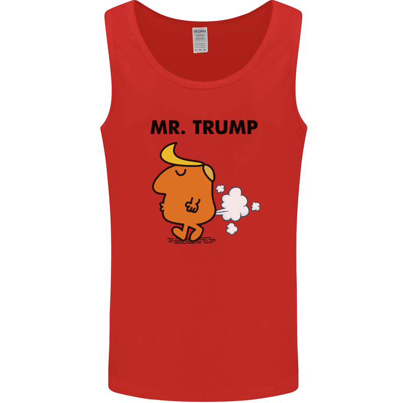Donald Trump Fart Farting Flatulence Funny Mens Vest Tank Top Red