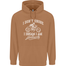 Dont Snore I Dream I'm a Motorcycle Biker Mens 80% Cotton Hoodie Caramel Latte