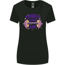 Donut Give Up Funny Gym Bodybuilding Womens Wider Cut T-Shirt Black