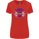 Donut Give Up Funny Gym Bodybuilding Womens Wider Cut T-Shirt Red