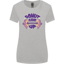 Donut Give Up Funny Gym Bodybuilding Womens Wider Cut T-Shirt Sports Grey