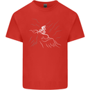 Downhill Mountain Biking Cycling Bike MTB Kids T-Shirt Childrens Red