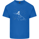 Downhill Mountain Biking Cycling Bike MTB Kids T-Shirt Childrens Royal Blue