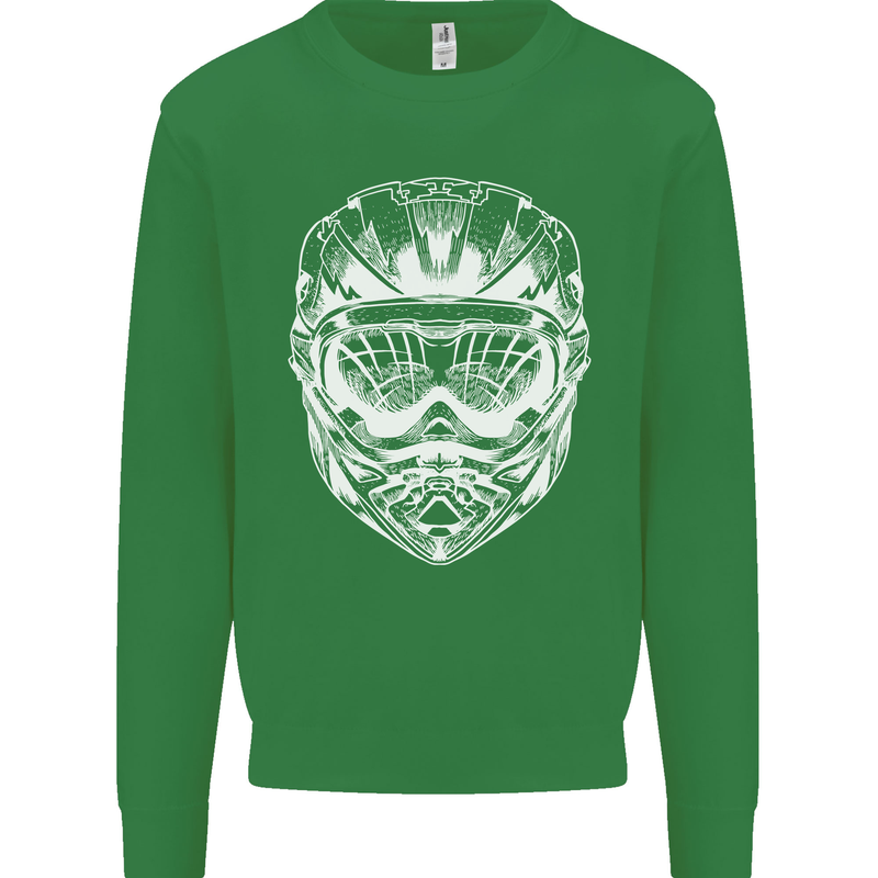 Downhill Mountain Biking Helmet DH MTB Kids Sweatshirt Jumper Irish Green