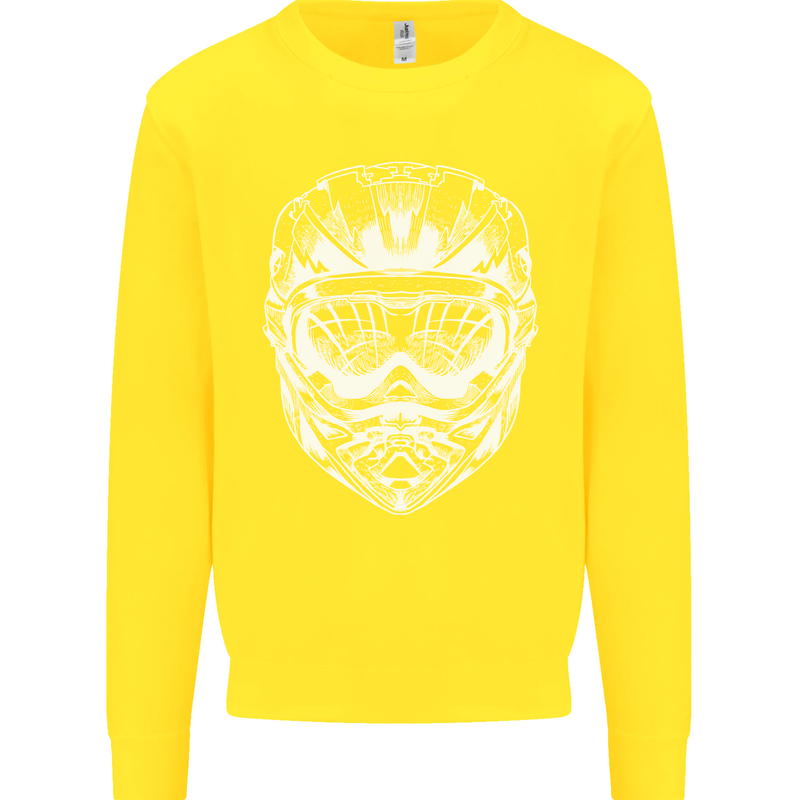 Downhill Mountain Biking Helmet DH MTB Kids Sweatshirt Jumper Yellow
