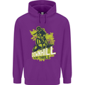 Downhill Mountain Biking My Thrill Cycling Childrens Kids Hoodie Purple