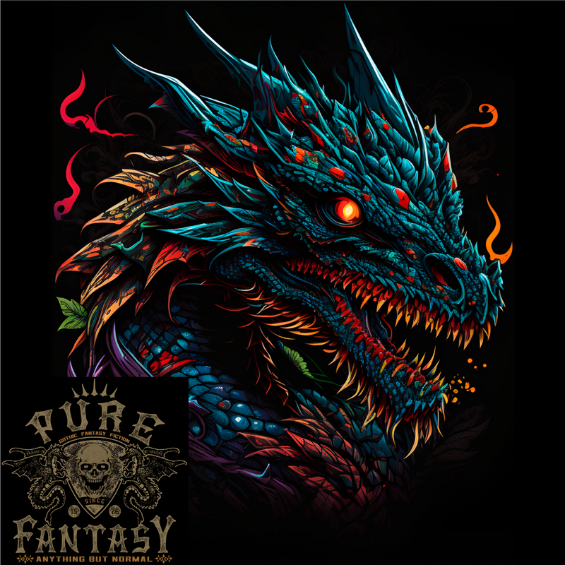 Mythical Dragon Fantasy Mens Cotton T-Shirt Tee Top