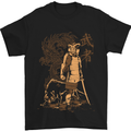 Dragon Warrior Wolf Dragon MMA Samurai Mens T-Shirt Cotton Gildan Black