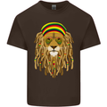Dreadlock Rasta Lion Jamaica Jamaican Kids T-Shirt Childrens Chocolate
