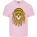 Dreadlock Rasta Lion Jamaica Jamaican Kids T-Shirt Childrens Light Pink