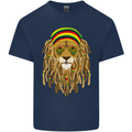 Dreadlock Rasta Lion Jamaica Jamaican Kids T-Shirt Childrens Navy Blue
