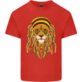 Dreadlock Rasta Lion Jamaica Jamaican Kids T-Shirt Childrens Red