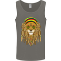 Dreadlock Rasta Lion Jamaica Jamaican Mens Vest Tank Top Charcoal