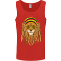 Dreadlock Rasta Lion Jamaica Jamaican Mens Vest Tank Top Red