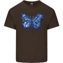 Dripping Blue Butterfly Rhopalocera Kids T-Shirt Childrens Chocolate
