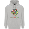 Dripping Rubik Cube Funny Puzzle Childrens Kids Hoodie Sports Grey