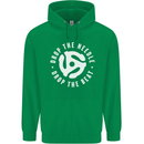 Drop the Needle DJ Turntable Decks Vinyl Mens 80% Cotton Hoodie Irish Green