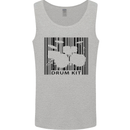 Drum Kit Barcode Drummer Drumming Mens Vest Tank Top Sports Grey