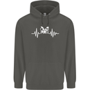 Drum Kit Pulse ECG Drum Drummer Drumming Childrens Kids Hoodie Storm Grey