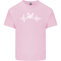 Drum Kit Pulse ECG Drum Drummer Drumming Mens Cotton T-Shirt Tee Top Light Pink