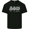 Drum and Bass Monkeys DJ Headphones Music Mens Cotton T-Shirt Tee Top Black