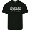 Drum and Bass Monkeys DJ Headphones Music Mens Cotton T-Shirt Tee Top Black