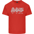 Drum and Bass Monkeys DJ Headphones Music Mens Cotton T-Shirt Tee Top Red
