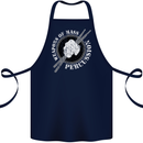 Drumming Weapons of Mass Percussion Funny Cotton Apron 100% Organic Navy Blue