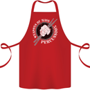 Drumming Weapons of Mass Percussion Funny Cotton Apron 100% Organic Red