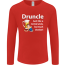 Druncle Like a Normal Uncle's Day Funny Mens Long Sleeve T-Shirt Red
