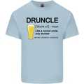 Druncle Uncle Funny Beer Alcohol Day Mens Cotton T-Shirt Tee Top Light Blue