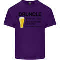 Druncle Uncle Funny Beer Alcohol Day Mens Cotton T-Shirt Tee Top Purple