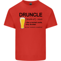 Druncle Uncle Funny Beer Alcohol Day Mens Cotton T-Shirt Tee Top Red