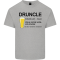 Druncle Uncle Funny Beer Alcohol Day Mens Cotton T-Shirt Tee Top Sports Grey